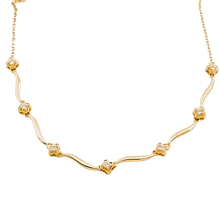 9ct gold Diamond 0.35cts Necklace